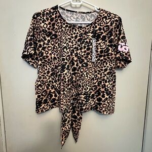 NWT Asos Size 14 Leopard Crop Top